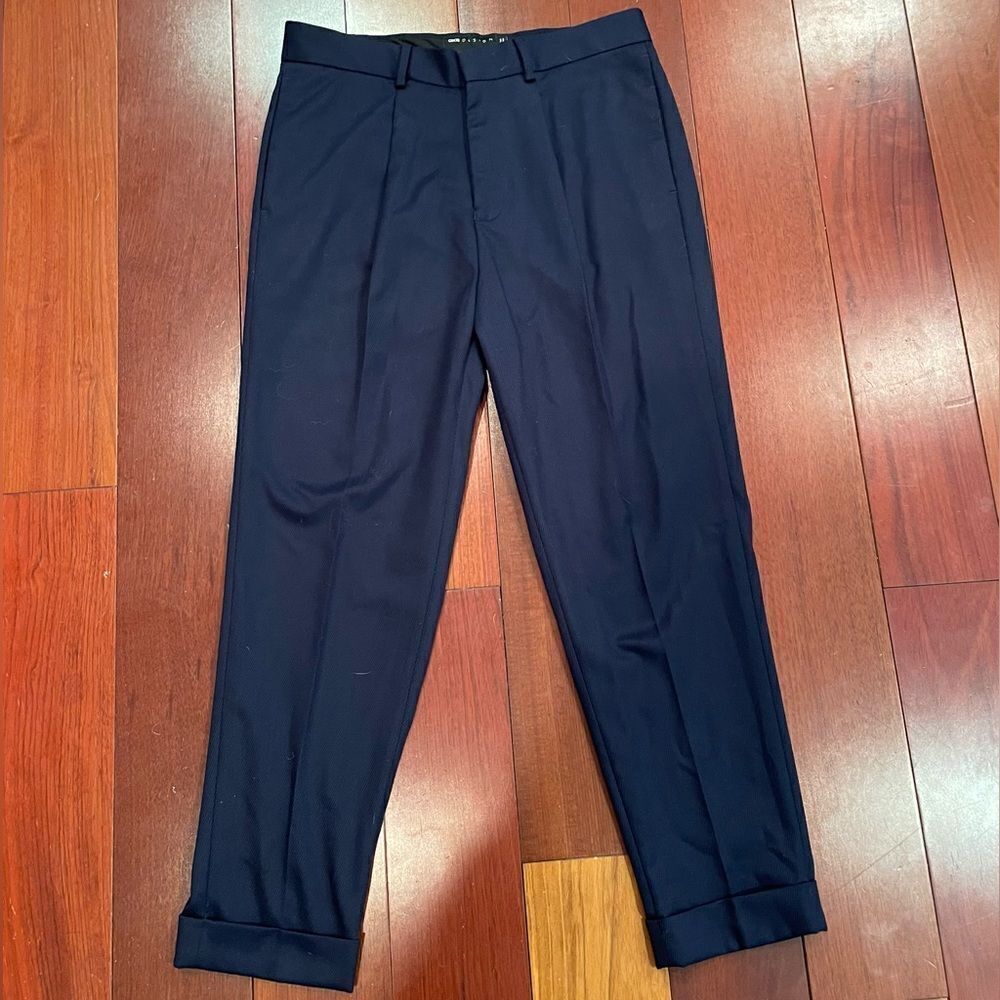 Men’s navy blue trousers from asos
